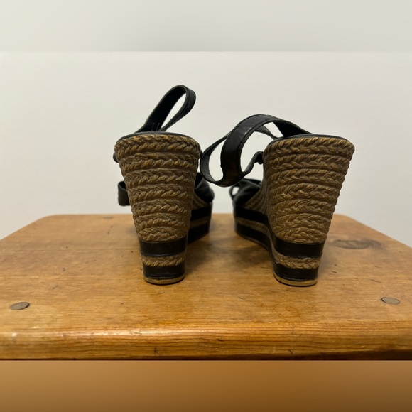 Browns Shoes Espadrilles Mary Jane Wedges - Picture 4 of 7